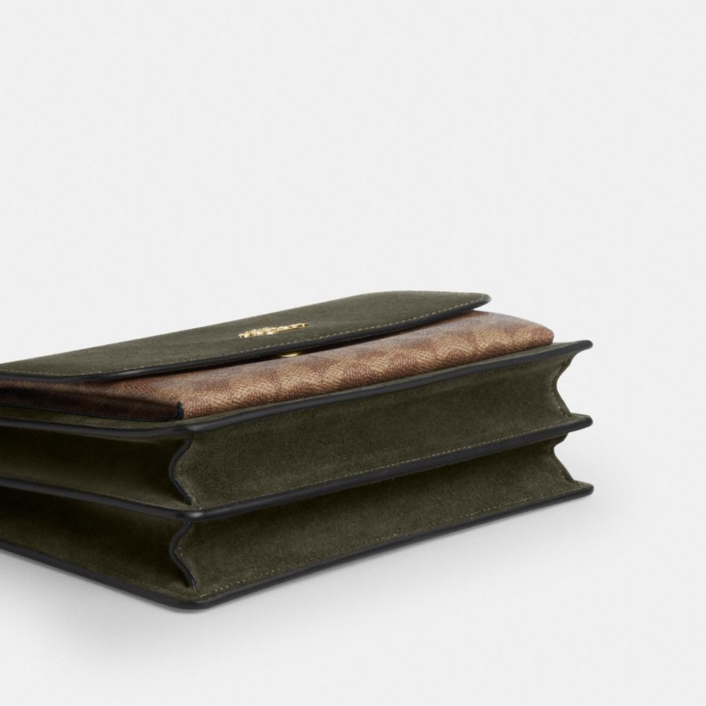 Coach Klare Crossbody Bag In Signature Canvas Im Army Green Tan