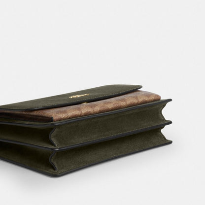 Coach Klare Crossbody Bag In Signature Canvas Im Army Green Tan