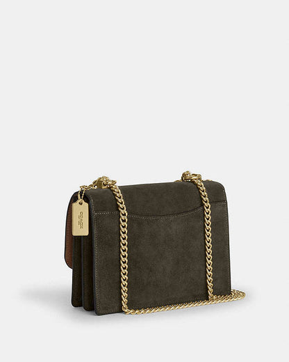 Klare Crossbody Bag In Signature Canvas Suede-Im-Army Green-Tan Suede-Im-Army Green-Tan