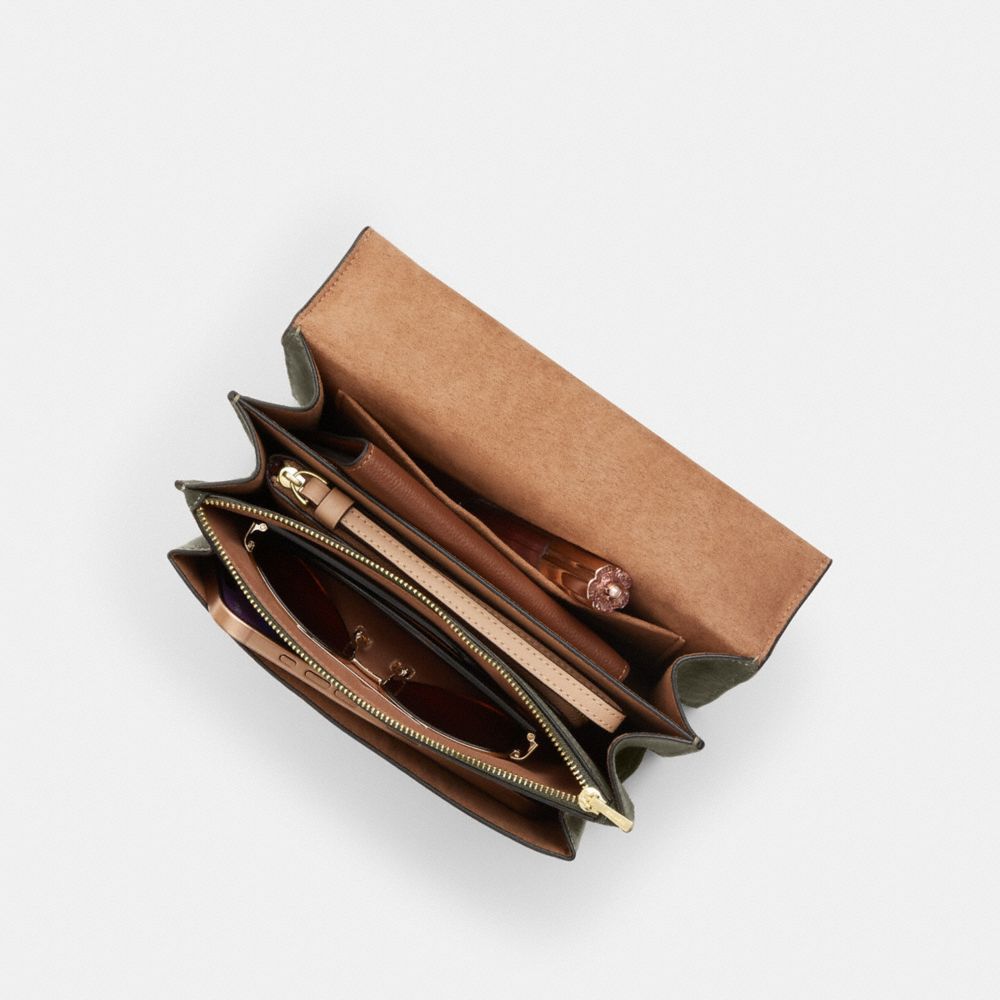 Coach Klare Crossbody Bag In Signature Canvas Im Army Green Tan