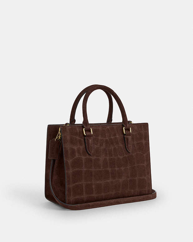 Maggie Small Tote Bag Embossed Crocodile-Gold-Maple Embossed Crocodile-Gold-Maple