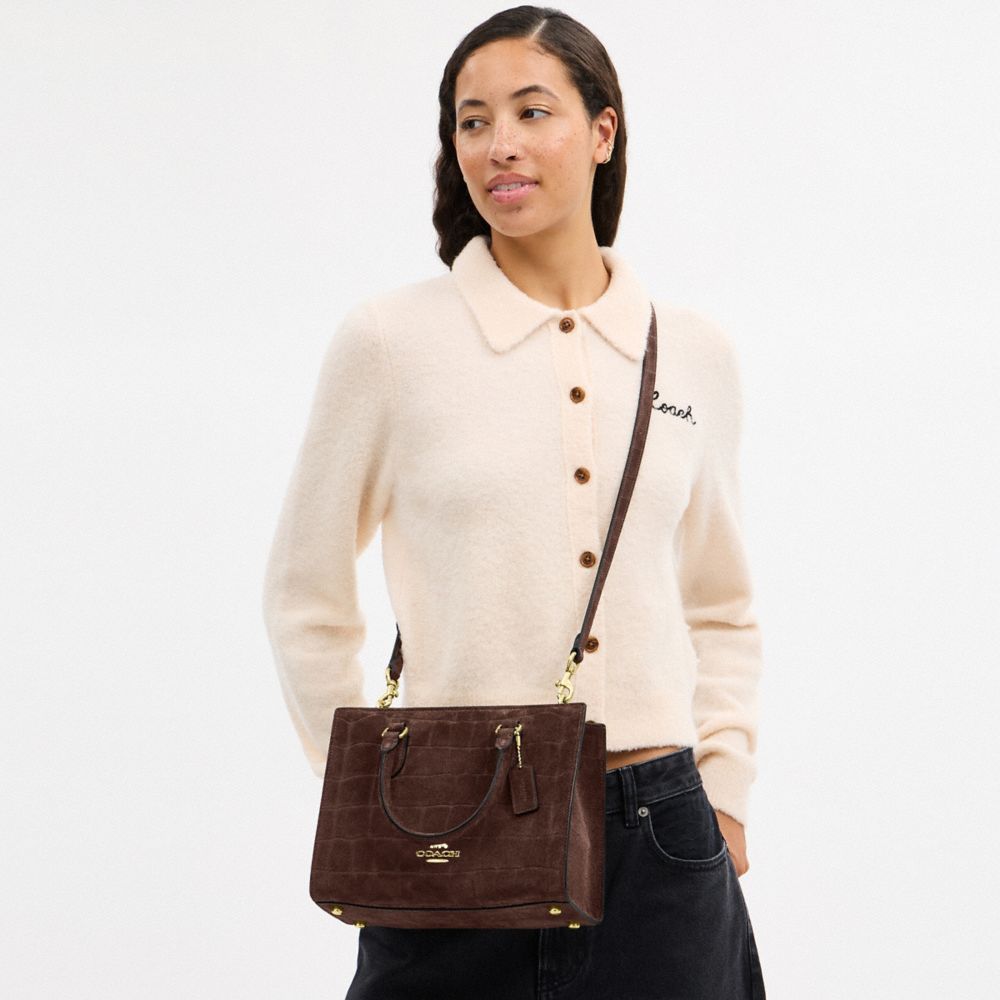 Coach Maggie Small Tote Bag Gold Maple