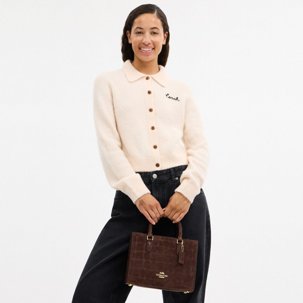 Coach Maggie Small Tote Bag Gold Maple