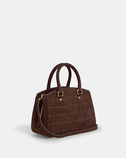 Savannah Small Carryall Bag Embossed Crocodile-Gold-Maple Embossed Crocodile-Gold-Maple