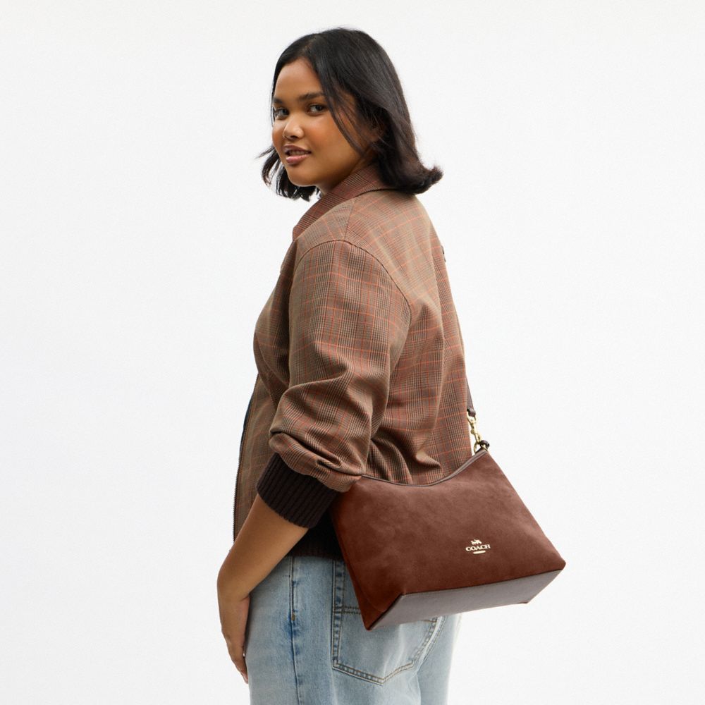 Coach Laurel Shoulder Bag With Tassels Im Vintage Brown Maple