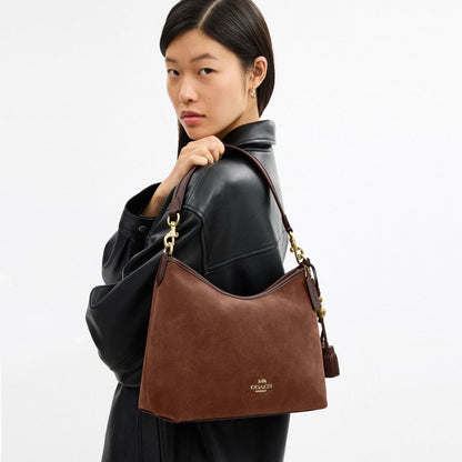 Coach Laurel Shoulder Bag With Tassels Im Vintage Brown Maple