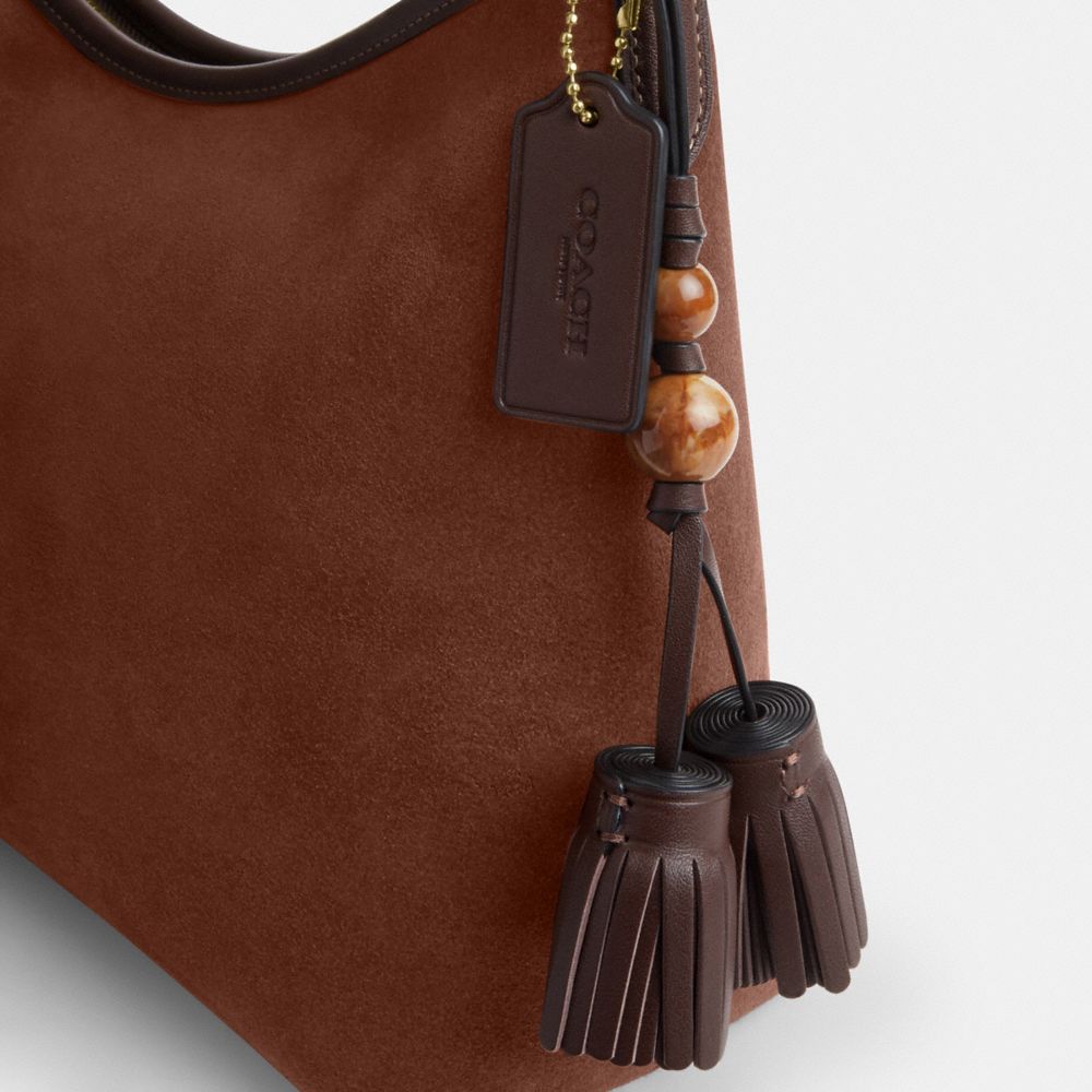 Coach Laurel Shoulder Bag With Tassels Im Vintage Brown Maple