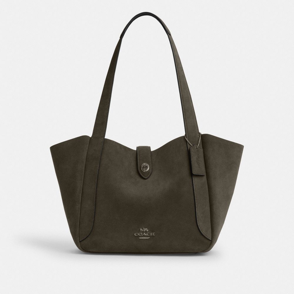 Coach Hadley Turnlock Tote Bag Gunmetal