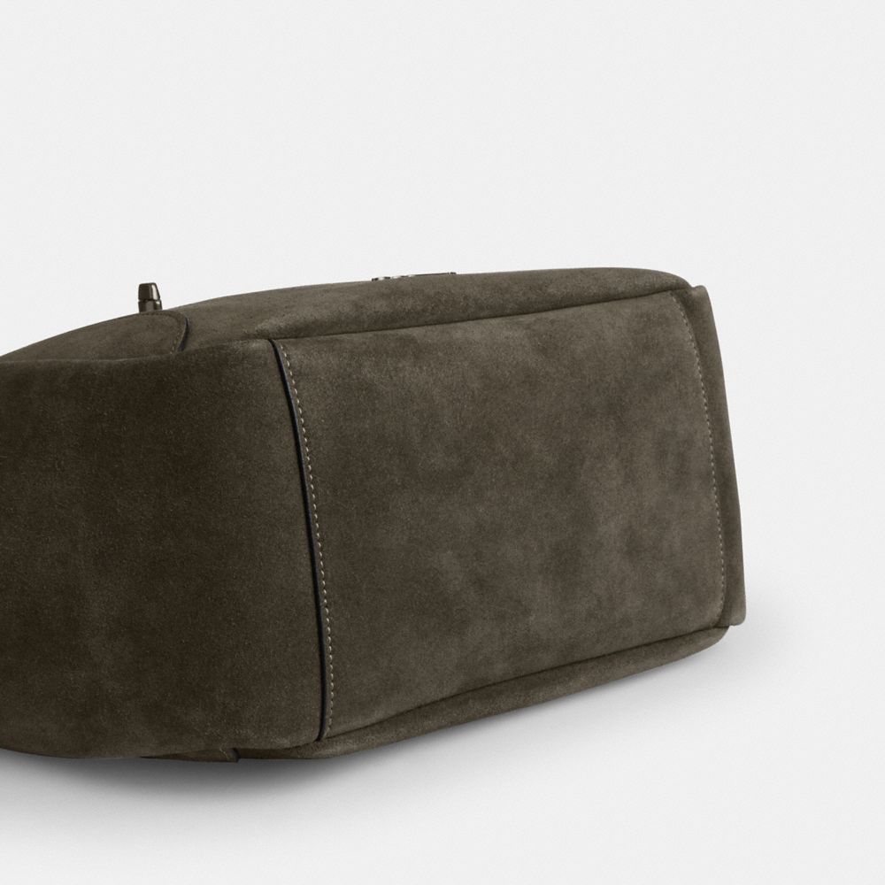 Coach Hadley Turnlock Tote Bag Gunmetal