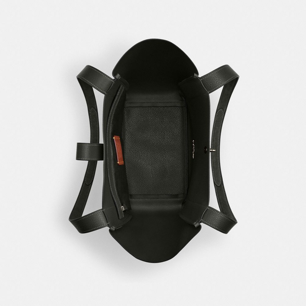 Coach Hadley Turnlock Tote Bag Gunmetal