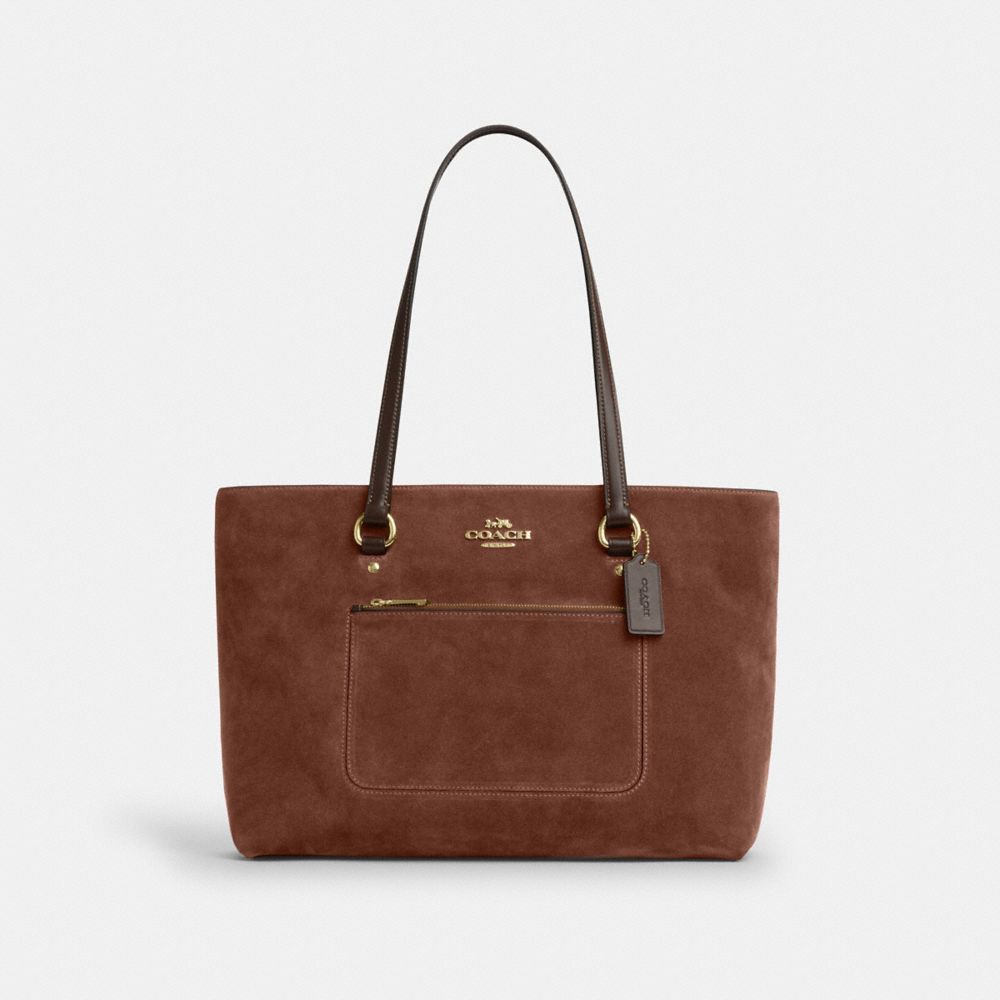 Station Tote Bag Suede-Im-Vintage Brown Suede-Im-Vintage Brown