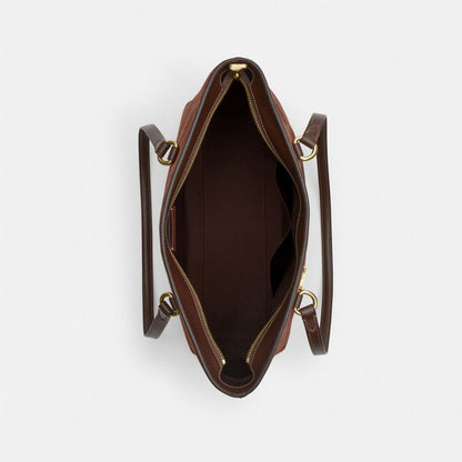 Station Tote Bag Suede-Im-Vintage Brown Suede-Im-Vintage Brown