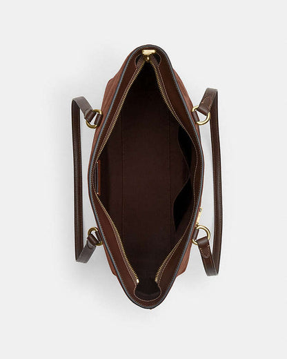 Station Tote Bag Suede-Im-Vintage Brown Suede-Im-Vintage Brown