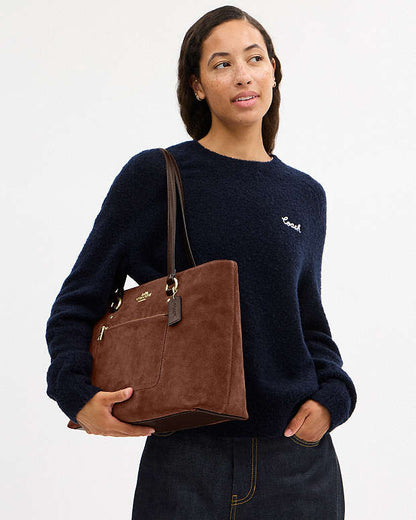 Station Tote Bag Suede-Im-Vintage Brown Suede-Im-Vintage Brown