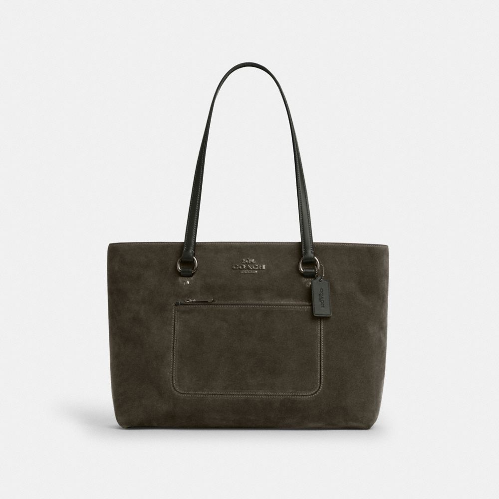 Station Tote Bag Suede-Qb-Army Green Suede-Qb-Army Green