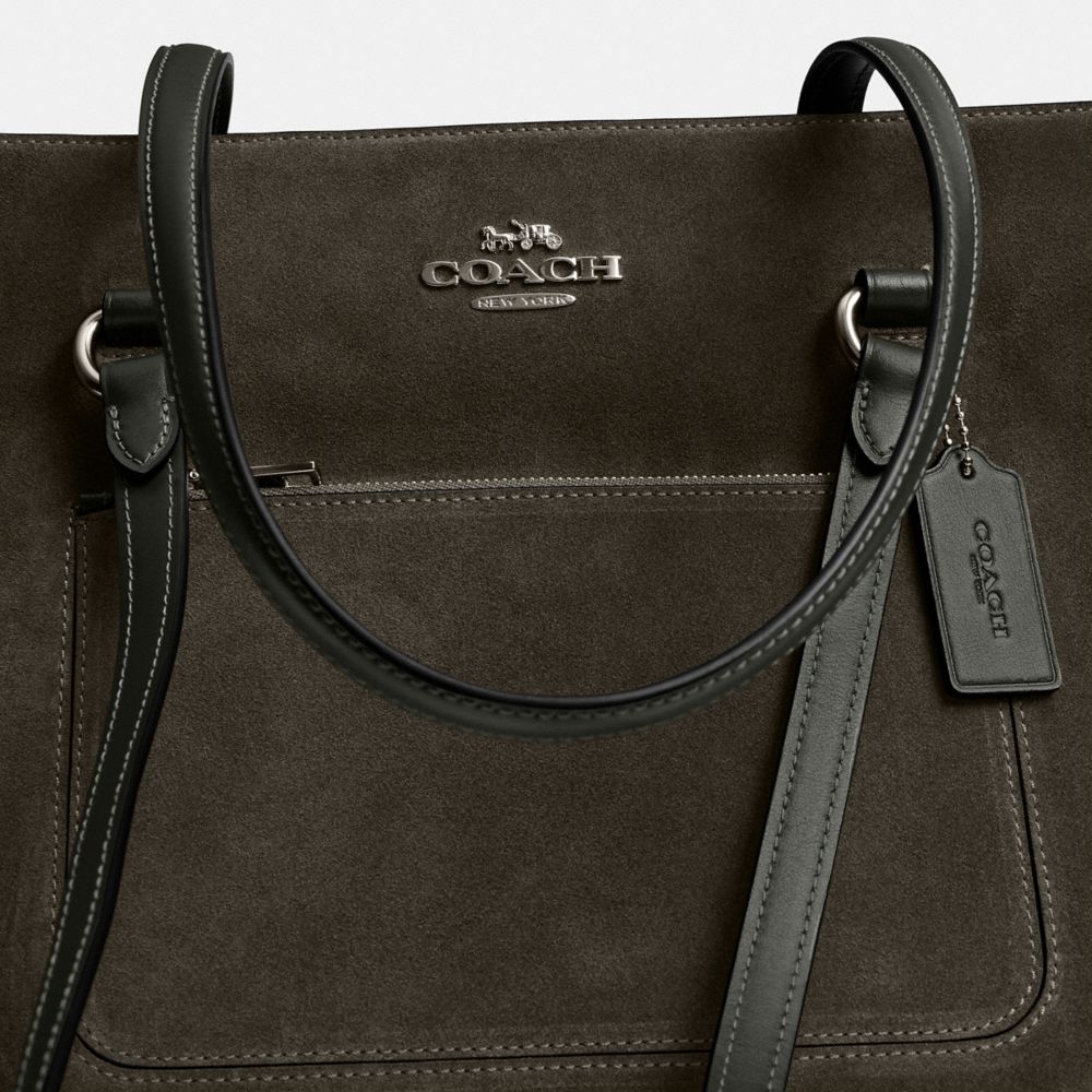 Station Tote Bag Suede-Qb-Army Green Suede-Qb-Army Green