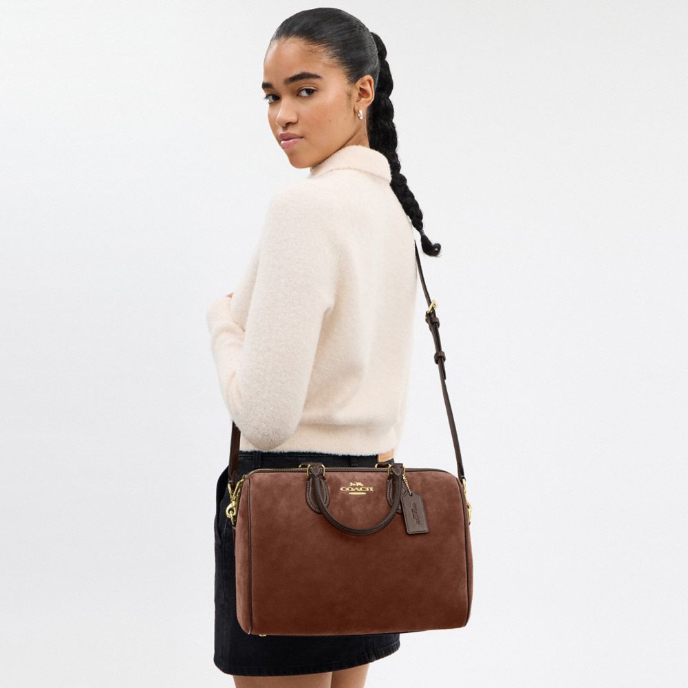 Coach Rowan Large Satchel Bag Im Vintage Brown