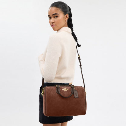 Coach Rowan Large Satchel Bag Im Vintage Brown