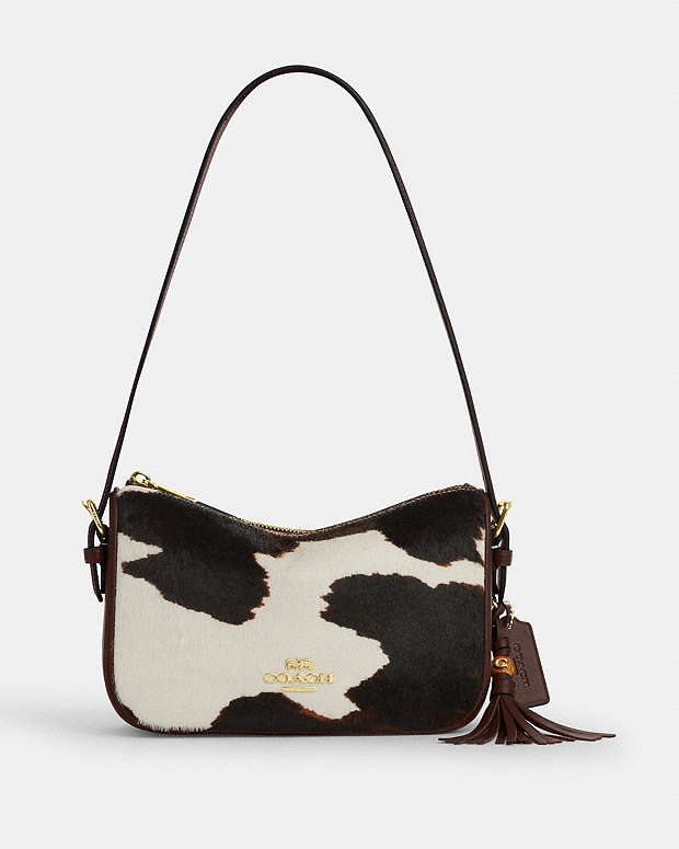 Kailey Shoulder Bag With Cow Print And Tassel Cow Printed Haircalf-Im-Cow Multi Cow Printed Haircalf-Im-Cow Multi