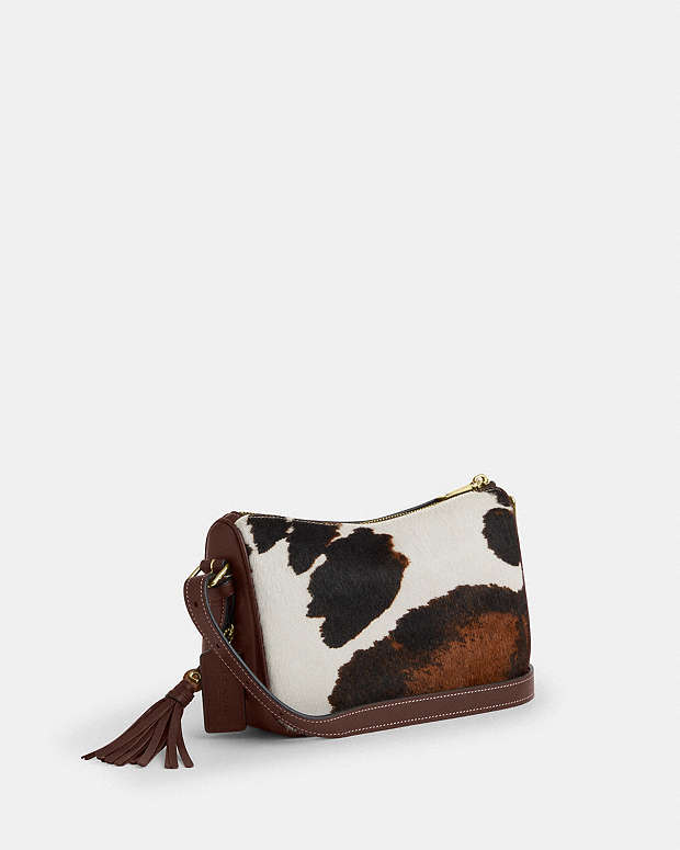 Kailey Shoulder Bag With Cow Print And Tassel Cow Printed Haircalf-Im-Cow Multi Cow Printed Haircalf-Im-Cow Multi