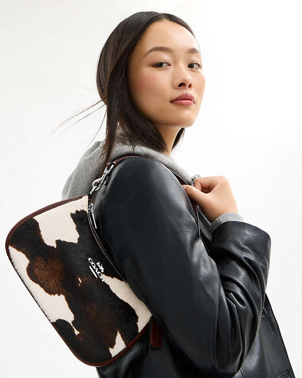 Teri Shoulder Bag With Cow Print Cow Printed Haircalf-Sv-Cow Multi Cow Printed Haircalf-Sv-Cow Multi