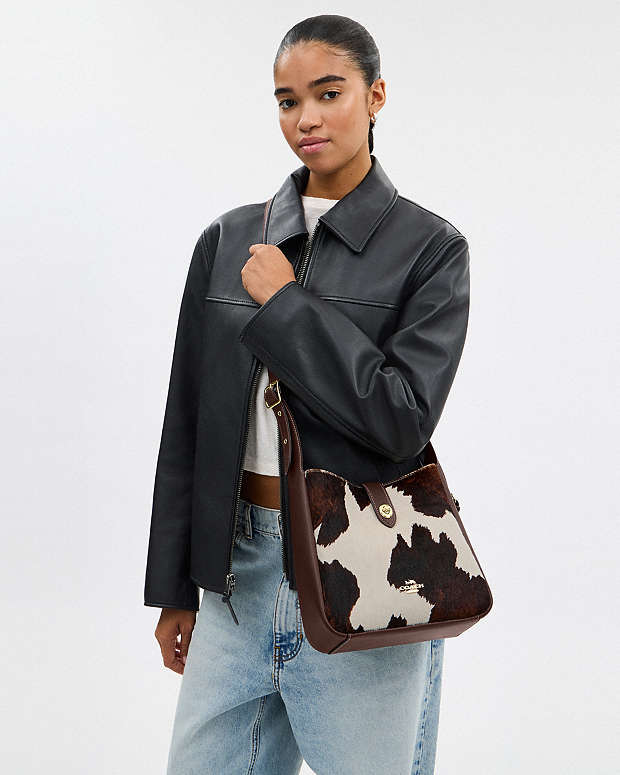 Hadley Convertible Crossbody Bag With Cow Print And Tassel Cow Printed Haircalf-Im-Cow Multi Cow Printed Haircalf-Im-Cow Multi