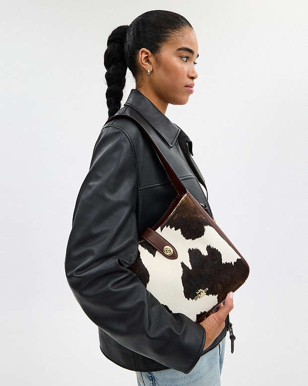 Hadley Convertible Crossbody Bag With Cow Print And Tassel Cow Printed Haircalf-Im-Cow Multi Cow Printed Haircalf-Im-Cow Multi