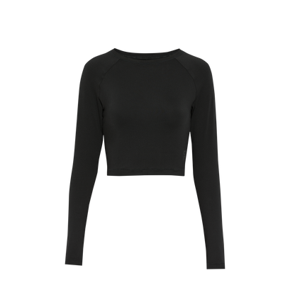 On Studio Long-T Crop Black (Women's)