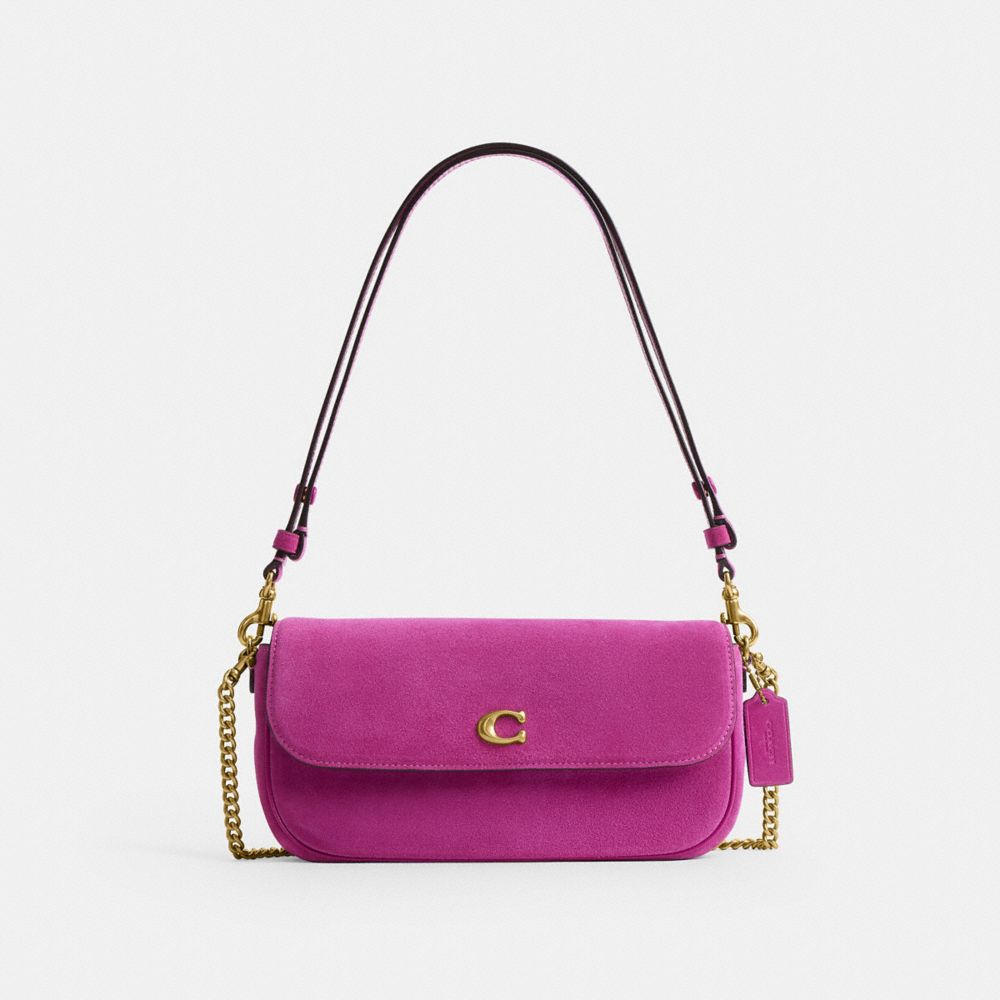 Coach Brook Flap Chain Bag Brass/Magenta