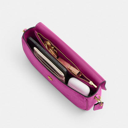 Coach Brook Flap Chain Bag Brass/Magenta