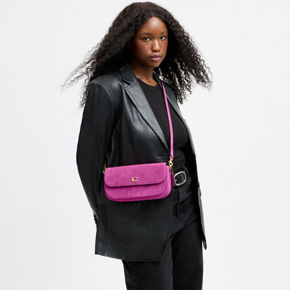 Coach Brook Flap Chain Bag Brass/Magenta