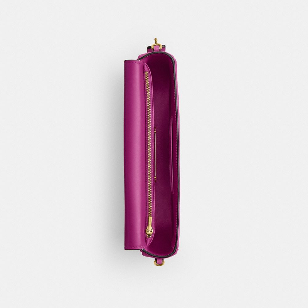 Coach Brook Flap Chain Bag Brass/Magenta
