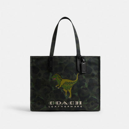 Tote With Camo Print And Rexy Army Green Multi Army Green Multi