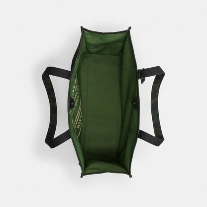 Coach Tote With Camo Print And Rexy Army Green Multi