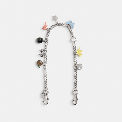 Coach Chain Strap With Charms Silver Multi