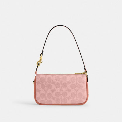 Coach Plaza Bag 18 In Signature Canvas Brass Melon Pink