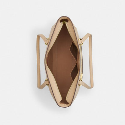 Coach Station Tote Bag In Signature Leather Gold