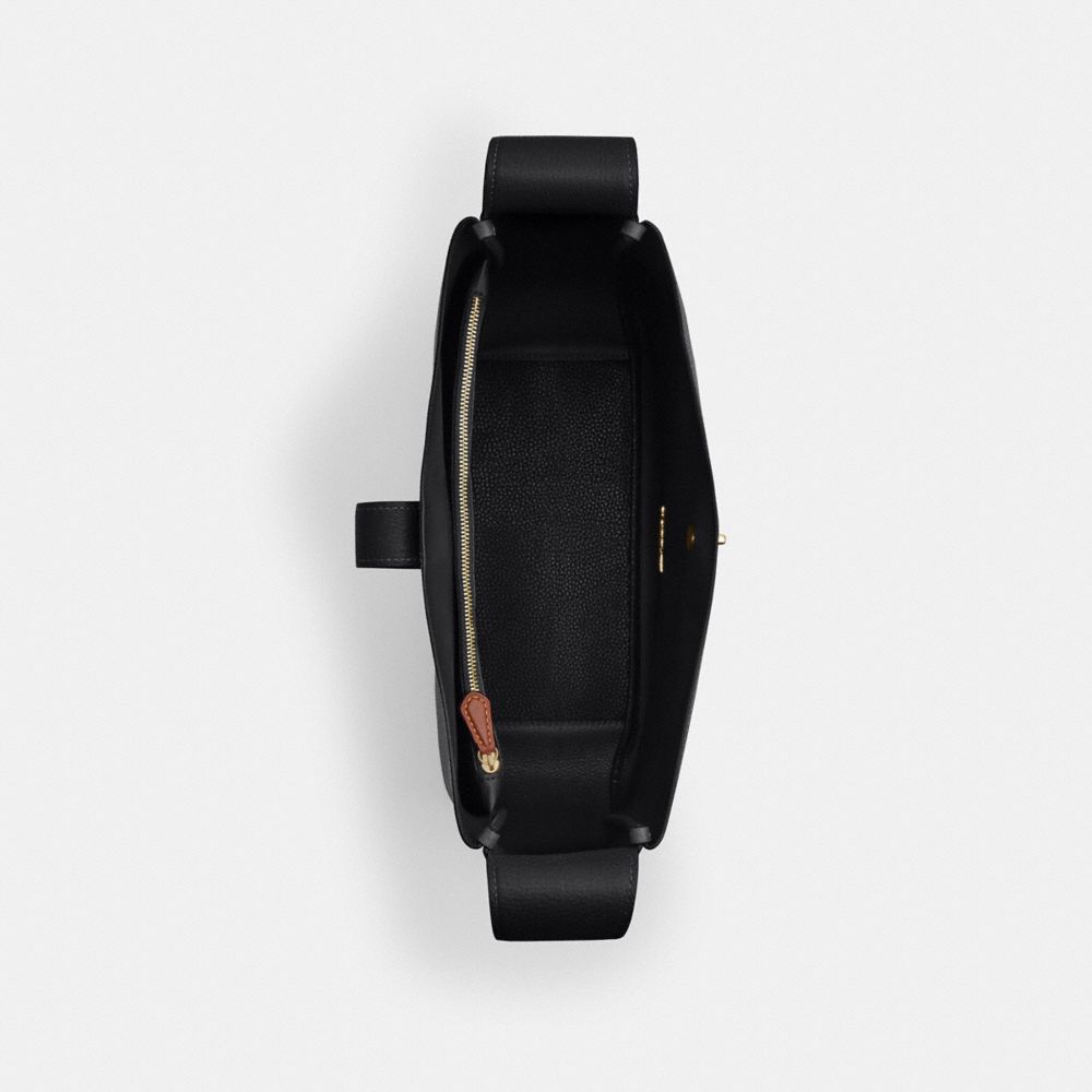 Coach Hadley Large Shoulder Bag Gold Black