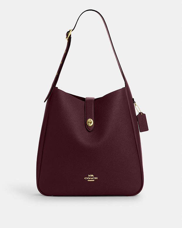 Hadley Large Shoulder Bag Pebbled Leather-Im-Dark Wine Pebbled Leather-Im-Dark Wine