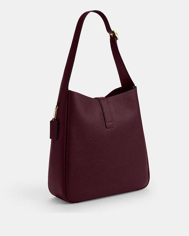 Hadley Large Shoulder Bag Pebbled Leather-Im-Dark Wine Pebbled Leather-Im-Dark Wine