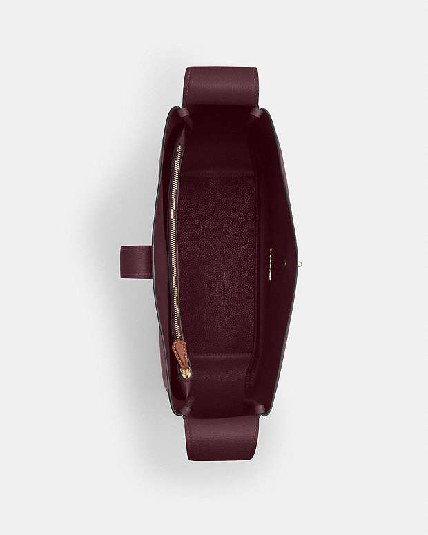 Hadley Large Shoulder Bag Pebbled Leather-Im-Dark Wine Pebbled Leather-Im-Dark Wine