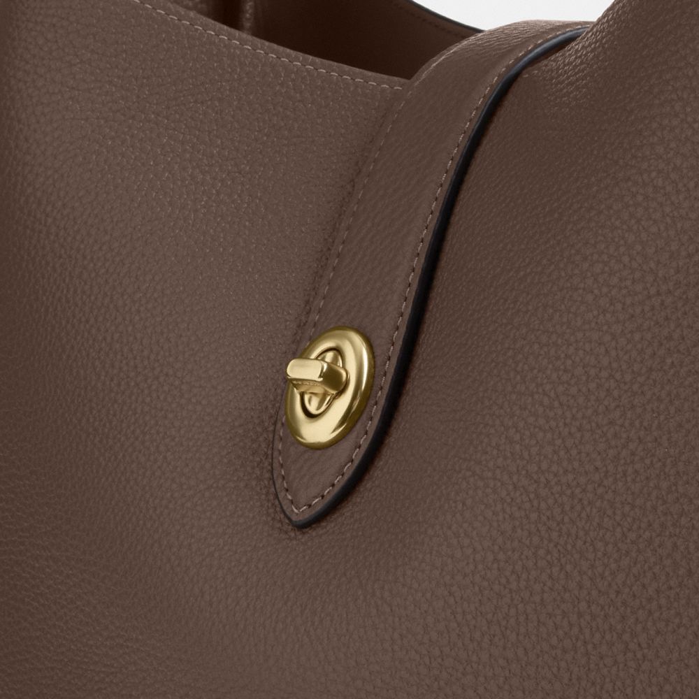 Coach Hadley Large Shoulder Bag Gold Dark Stone