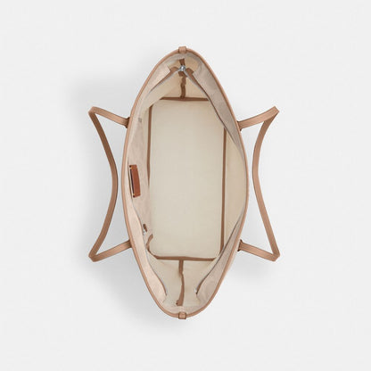 Coach Large City Tote Bag In Maxi Signature Canvas Silver