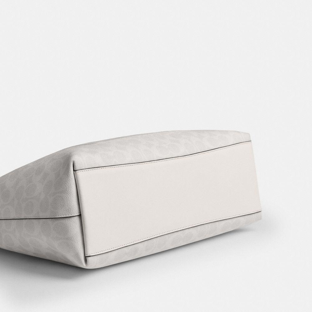 Coach Station Tote Bag In Signature Canvas Gold White Chalk