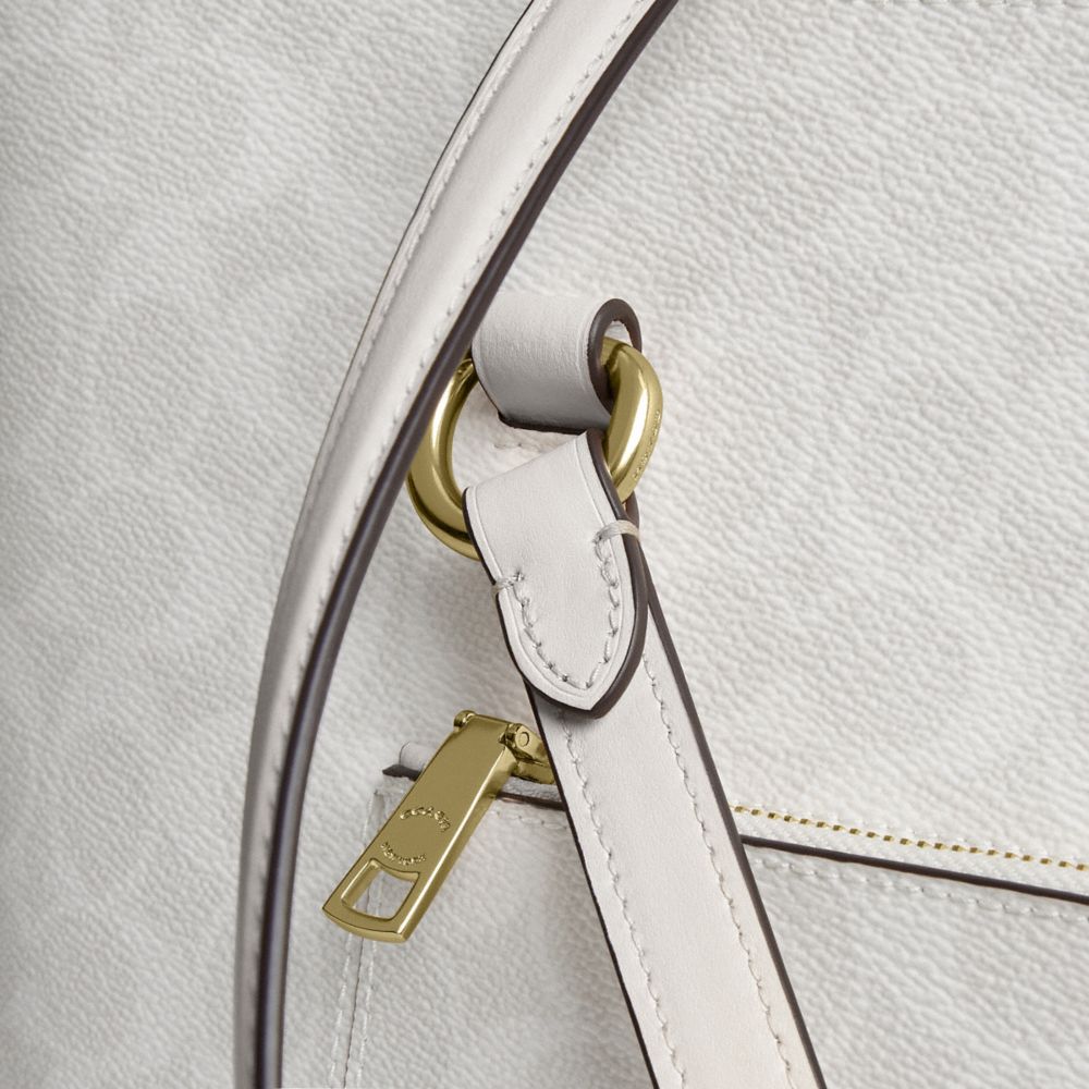 Coach Station Tote Bag In Signature Canvas Gold White Chalk