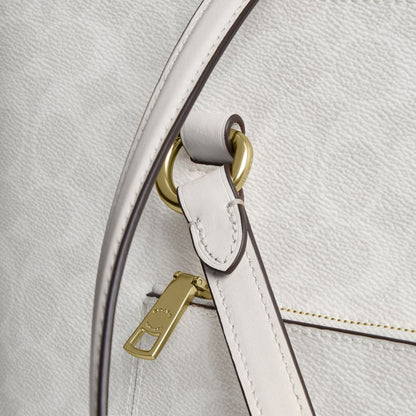 Coach Station Tote Bag In Signature Canvas Gold White Chalk