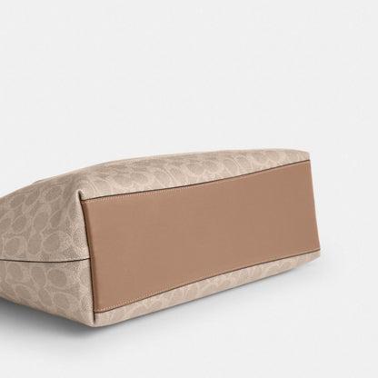 Coach Station Tote Bag In Signature Canvas Silver