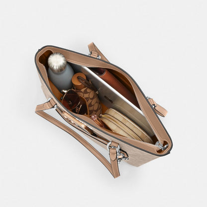 Coach Station Tote Bag In Signature Canvas Silver