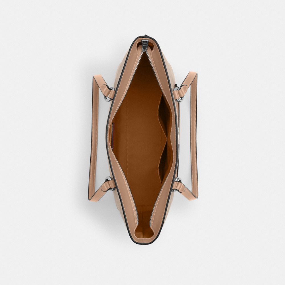 Coach Station Tote Bag In Signature Canvas Silver