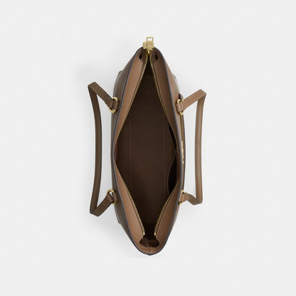 Coach Station Tote Bag Gold Dark Stone